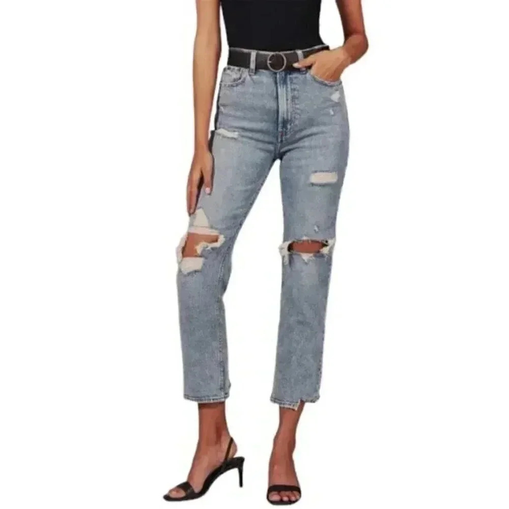 Abercrombie & Fitch The Ankle Straight Ultra High Rise Size 24